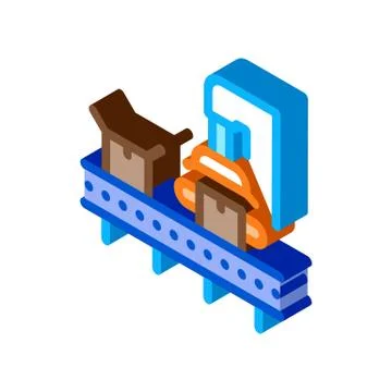 Machine for close box isometric icon vector illustration イラスト素材