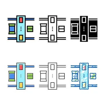 Machine for closed boxes color icon vector mix イラスト素材