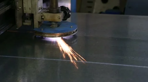 Machine with CNC for working with metal Stock Footage 47858058