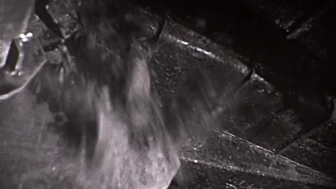 Machine Coal Mine Seam Mining Underground 1960s Vintage Film Industry Movie Stock Footage 75917545