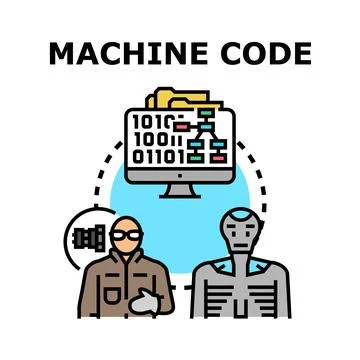 Machine code algorithm development for artificial intelligence Stockillustratie