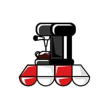 Machine coffee with teapot isolated icon Stock Illustration