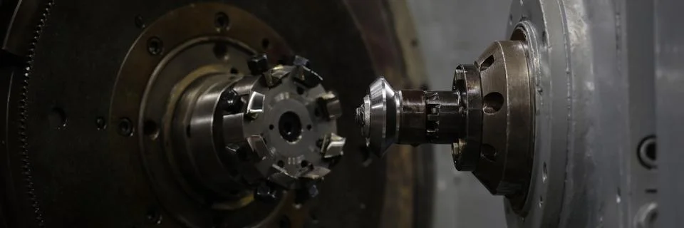 Machine with computer numerical control, automation operated by precisely Stock Photos