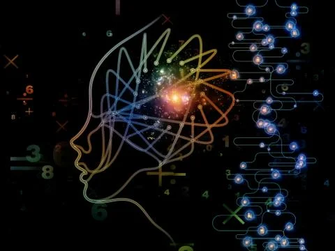 Machine Consciousness Abstraction 스톡 일러스트
