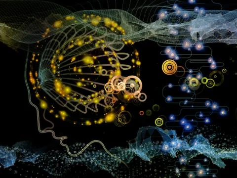 Machine Consciousness Backdrop 스톡 일러스트