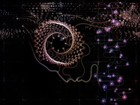 Machine Consciousness Composition Stock Illustration