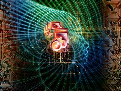 Machine Consciousness Design Stockillustratie