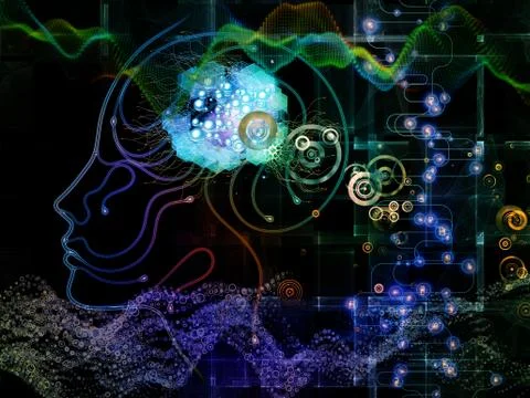 Machine Consciousness Design Stock Illustration