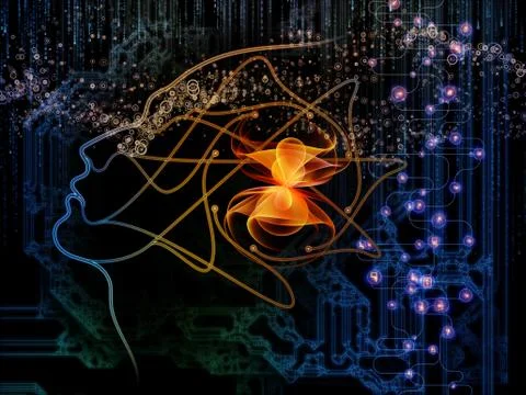 Machine Consciousness Design Stock Illustration