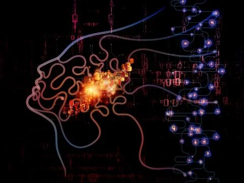 Machine Consciousness Metaphor Illustrazione stock