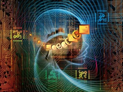 Machine Consciousness Processing Stock Illustration