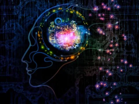 Machine Consciousness Processing Illustrazione stock