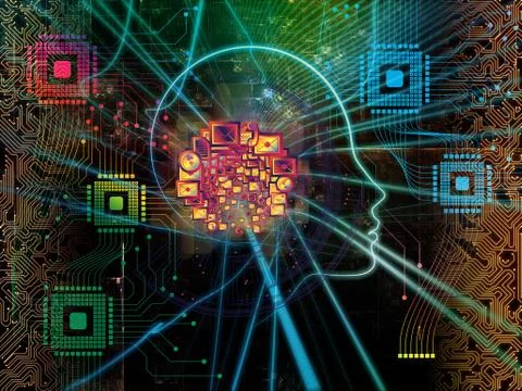 Machine Consciousness Processing Stock Illustration