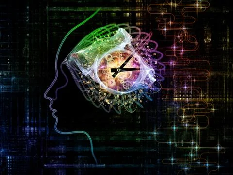 Machine Consciousness Visualization Stock Illustration