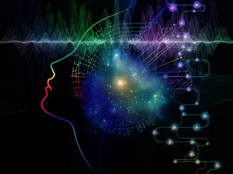 Machine Consciousness Visualization Stock Illustration