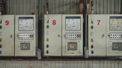 Machine Control Panels in Vietnam's Dyeing Industry Video stock 247413681