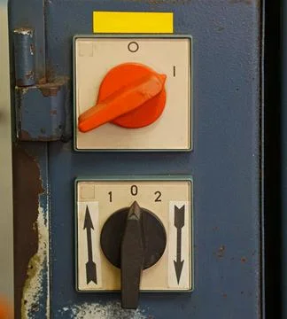 Machine control power switch Stock Photos