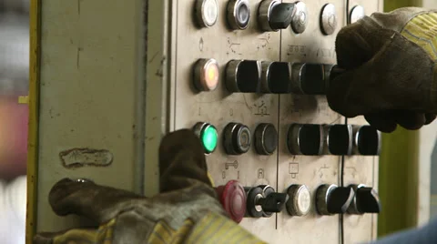 Machine Control Station Stock Footage 33760943