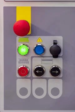 Machine Control Switch Buttons Stock Photos