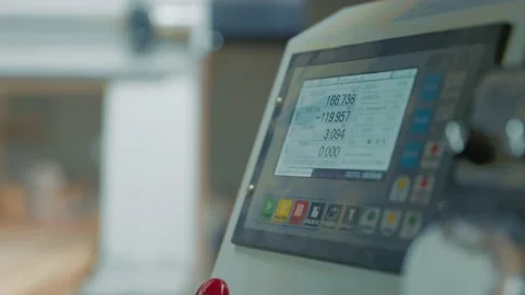 Machine control unit with screen Video stock 165684048