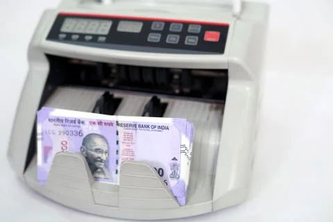 Machine for counting money Stock Photos