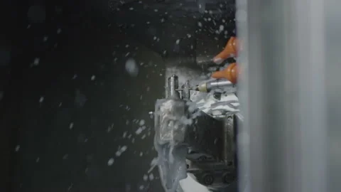Machine for creating dental prostheses. CNC milling machine for sheets aluminium Stock Footage 147178136