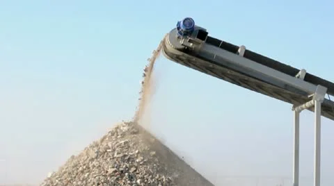 Machine for crushing stone. Falling rocks Stock Footage 8997118