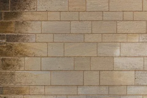 Machine cut rectangular Caen limestone block texture background Stock Photos