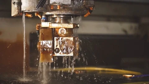 The machine cuts figural glass Stock Footage 105367781