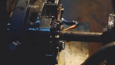 The machine cuts the thread Stock Footage 90742469