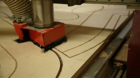 The machine cuts the workpiece 스톡 동영상 97616679