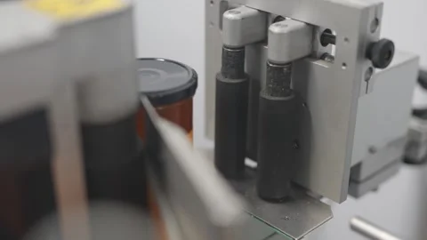 A machine is cutting a can Stock Footage 297840630