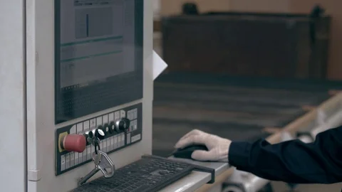 The machine for cutting glass on the part Stock Footage 85243494