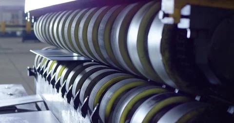 Machine cutting metal Stock Footage 81991239