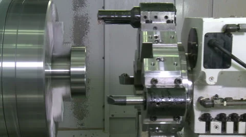 Machine for cutting metal, lathe  Stock Footage 64402162