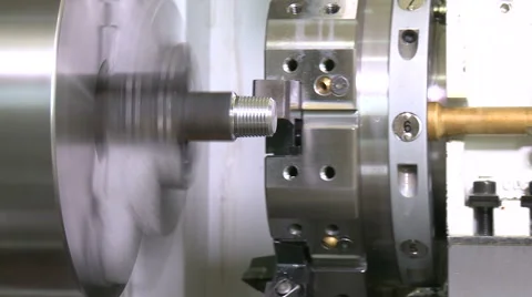 Machine for cutting metal, lathe 스톡 동영상 64428472