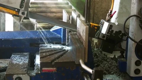 Machine for cutting metal. Saw Video stock 99789420