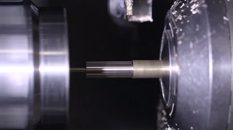 Machine cutting an object with precision Stock Footage 60442378