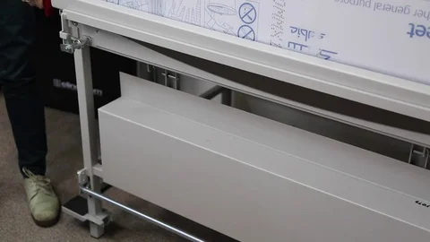 Machine for cutting paper Stock Footage 79678990