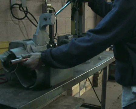 Machine Cutting Pipe Video stock 284430