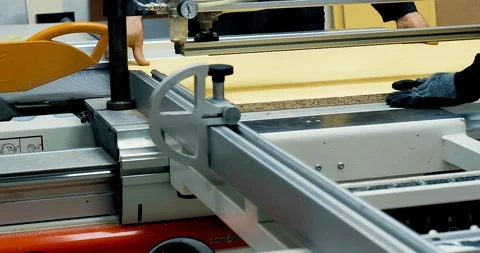 Machine for cutting sheet material. Video stock 124224462