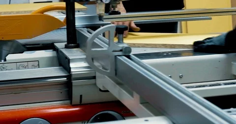 Machine for cutting sheet material. Stock Footage 124224545