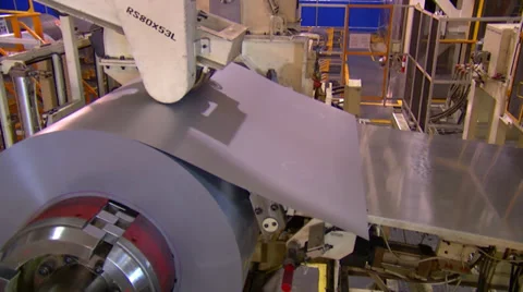 Machine - Cutting sheet metal Stock Footage 35341703