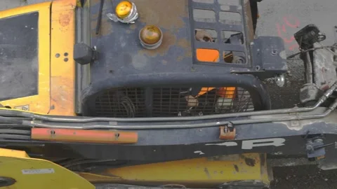 Machine Cutting Technique Remove The Old Asphalt From The Road Stock-Footage 157066304
