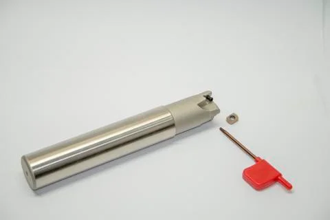 Machine cutting tooling on the white background Stock Photos
