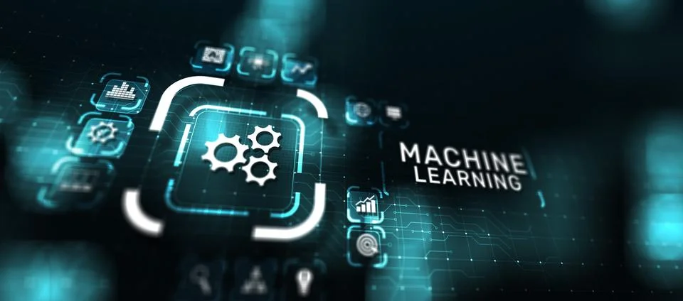 Machine Deep learning algorithms, Artificial intelligence, AI, Automation and Stock Illustration