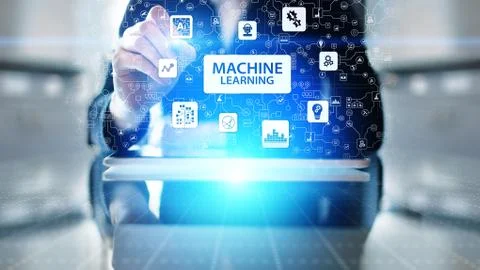 Machine Deep learning algorithms, Artificial intelligence AI , Automation and Foto stock