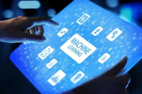 Machine Deep learning algorithms, Artificial intelligence, AI, Automation and Foto stock