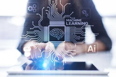 Machine Deep learning algorithms, Artificial intelligence, AI, Automation and Foto stock