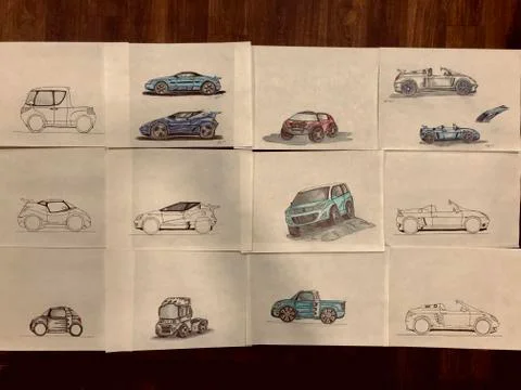 Machine design drawings  Stock Photos